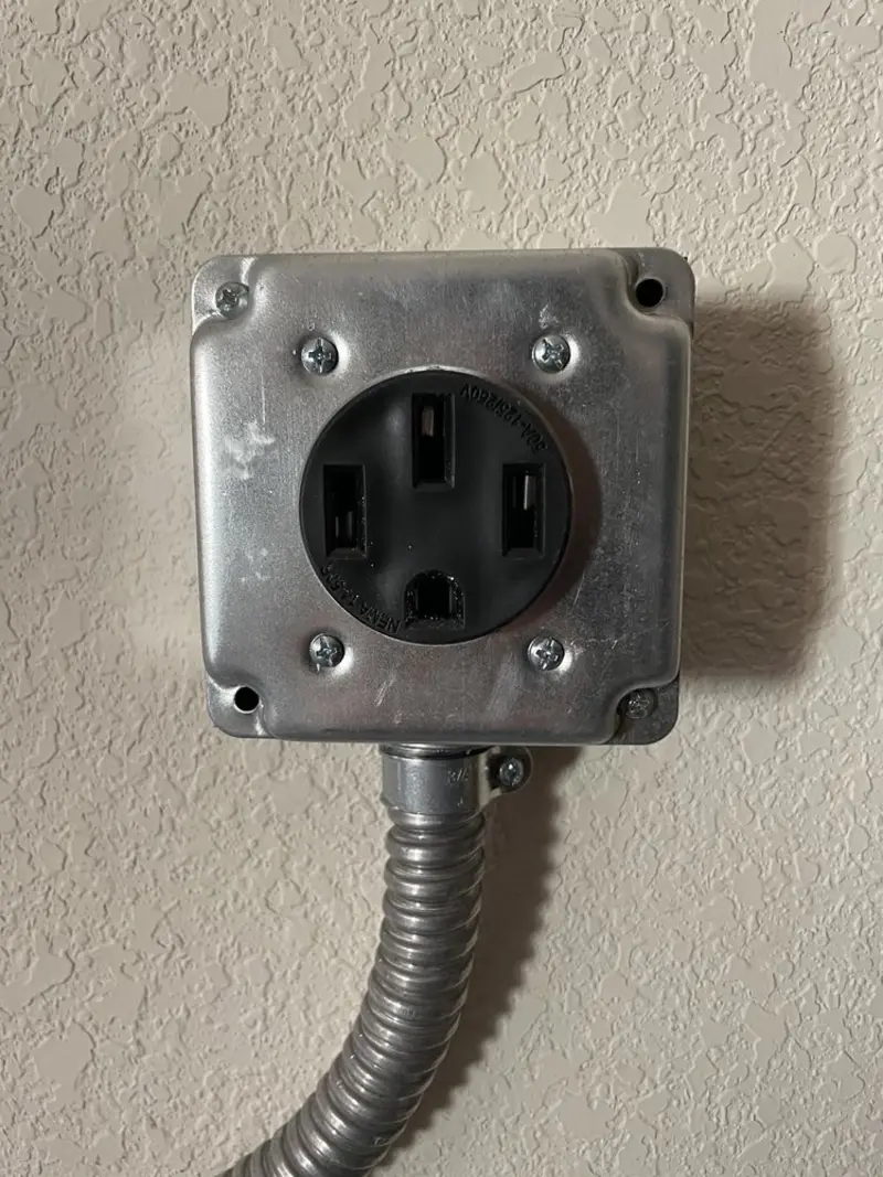 NEMA 14-50 outlet installed for Smart Home Electrical in Pistakee Highlands